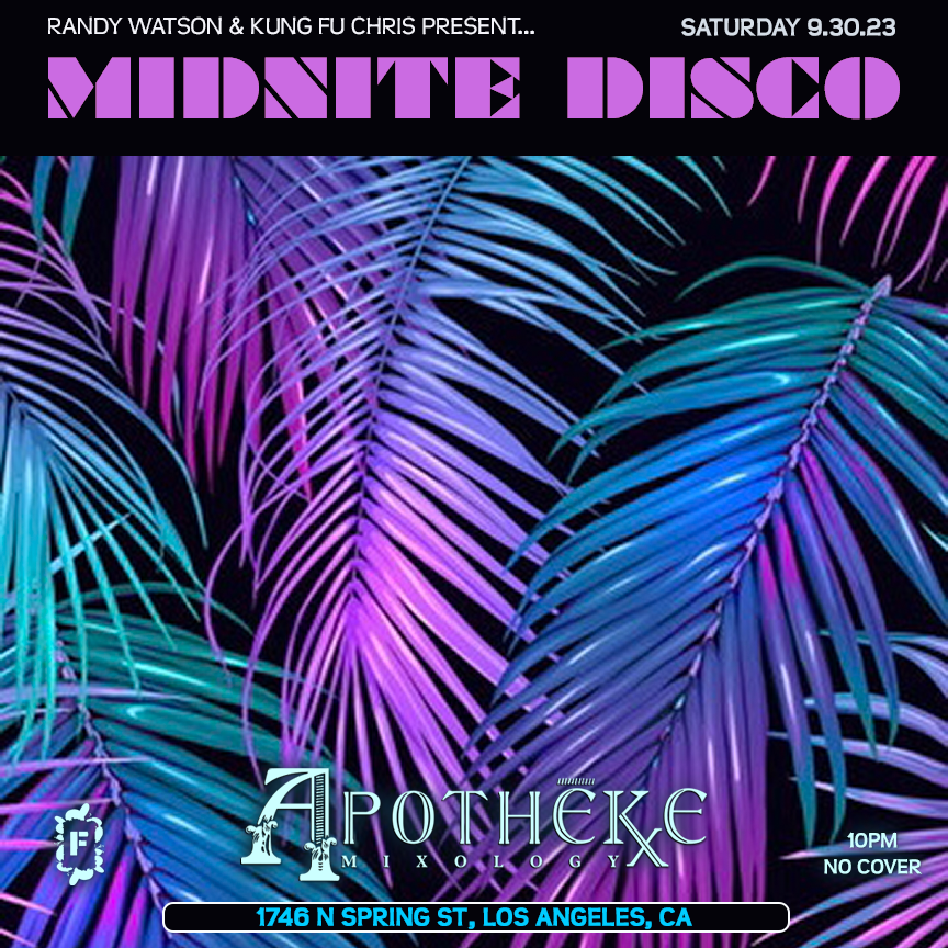 We’re excited to announce another edition of MidNite Disco at TownHouse in Venice next Saturday July
