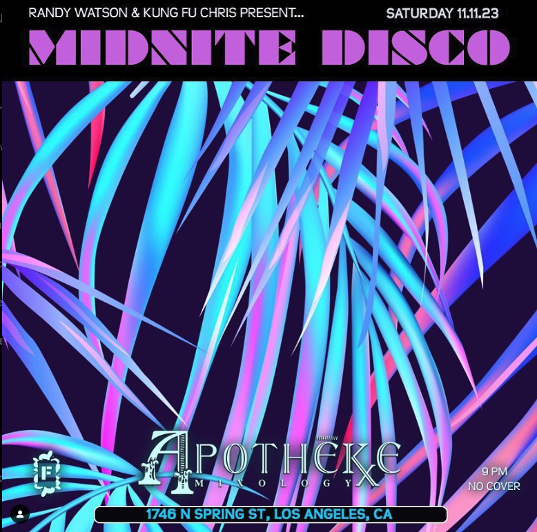 We’re excited to announce another edition of MidNite Disco at TownHouse in Venice next Saturday July